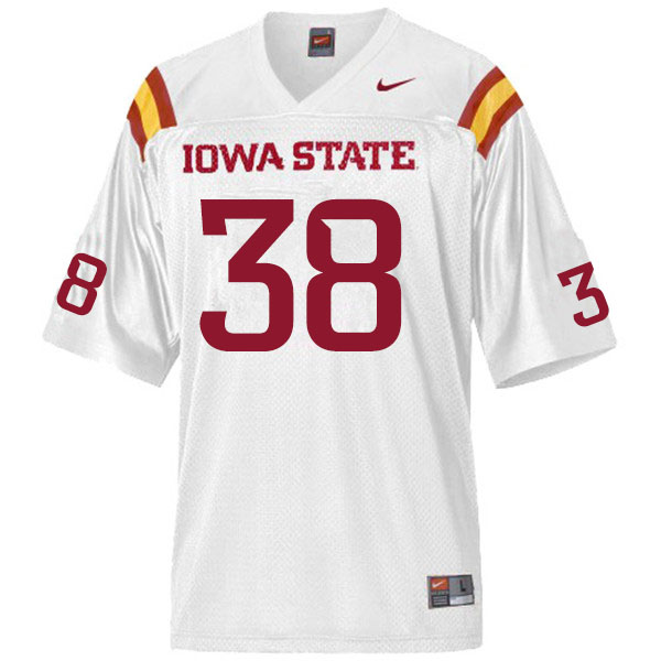 Men #38 Ar'Quel Smith Iowa State Cyclones College Football Jerseys Sale-White - Click Image to Close